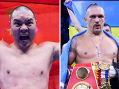 Zhilei Zhang has welcomed a fight with Oleksandr Usyk Photo Credit: Mark Robinson Matchroom Boxing