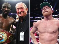 Bob Arum says he wouldn't rule out Terence Crawford in a fight with Canelo Alvarez Photo Credit: Mikey Williams/Top Rank/Ed Mulholland/Matchroom