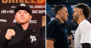 Canelo Alvarez is struggling to pick the winner of Saturday's clash between David Benavidez and David Morrell Photo Credit: Ryan Hafey/Rey Del Rio/Premier Boxing Champions