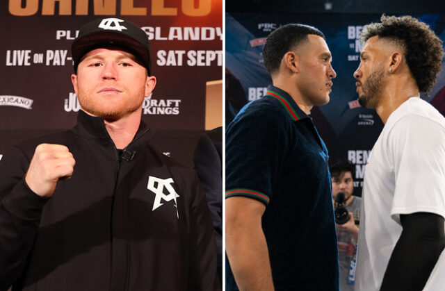 Canelo Alvarez is trying to choose the winner of Saturday clashes between David Benavidez and David Morrell: Ryan Hafey/Rey del Rio/Premier Boxing Champions