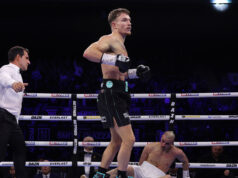 Dalton Smith closed in on a world title shot with a first round destruction over Walid Ouizza Photo Credit: Mark Robinson Matchroom Boxing