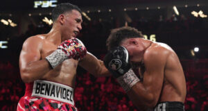 David Benavidez secured a unanimous decision win over David Morrell in Las Vegas Photo Credit: Premier Boxing Champions