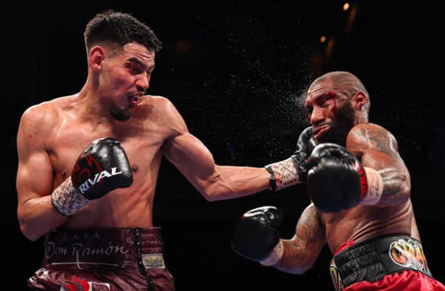 On Saturday in Las Vegas Diego Paczeco beat Steven Nelson on points. Photo: Melina Pizano/Matchroom