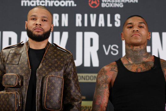 Conor Benn has vowed to knockout Chris Eubank Jr in April Photo Credit: an Walton Matchroom Boxing