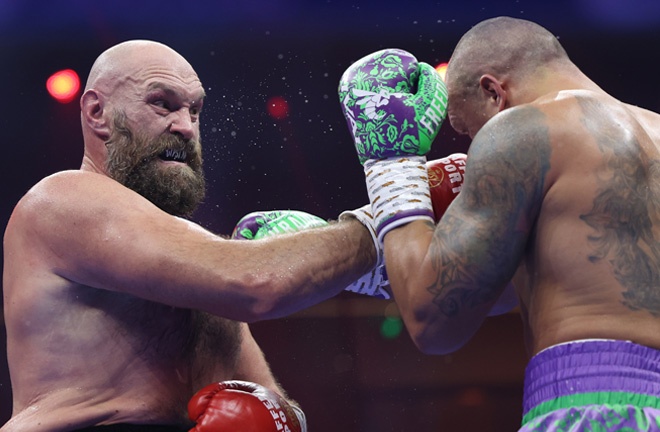 Fury suffered his second defeat in a row against Usyk. Photo: Leigh Dawney/Queensberry Promotions