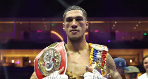 Jai Opetaia knocked out David Nyika in the fourth round to retain his IBF and Ring Magazine cruiserweight titles Photo Credit: Mark Robinson Matchroom Boxing