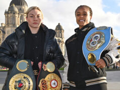 Lauren Price faces Natasha Jonas in a three-belt welterweight unification bout at the Royal Albert Hall Photo Credit: Lawrence Lustig/BOXXER