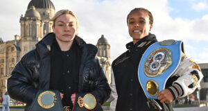 Lauren Price faces Natasha Jonas in a three-belt welterweight unification bout on March 7 at the Royal Albert Hall Photo Credit: Lawrence Lustig/BOXXER