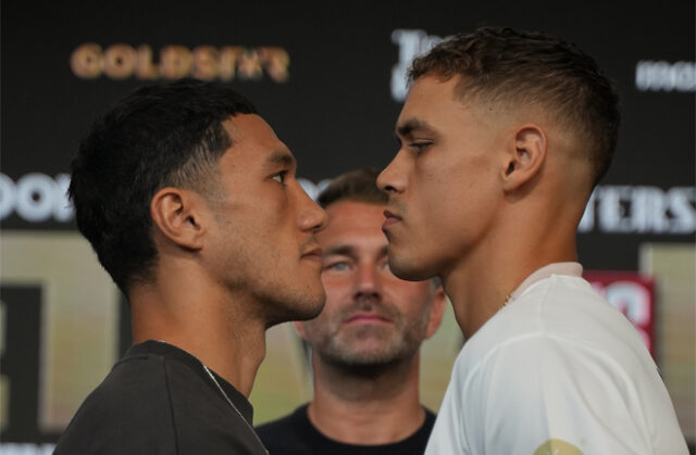 On Wednesday in Australia, Jai Opetaia will face David Nyika for the world cruiserweight title. Photo: Tasman Fighters