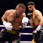 Adam Azim halted Sergey Lipinets in the ninth round in Wembley Photo Credit: Lawrence Lustig/BOXXER