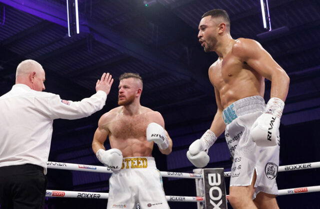 Callum Simpson halted Steed Woodall in the second round in Sheffield Photo Credit: Lawrence Lustig/BOXXER