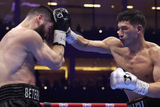 Dmitry Bivol gained revenge over Artur Beterbiev to become the undisputed light heavyweight champion in Riyadh Photo Credit: Mark Robinson Matchroom Boxing