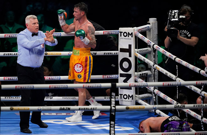 Donovan was disqualified after dropping Crocker after the bell Photo Credit: Dave Thompson Matchroom Boxing