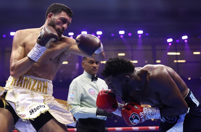 Sheeraz and Adams were divided by the decision, draw a photo: Mark Robinson Matchroom Boxing