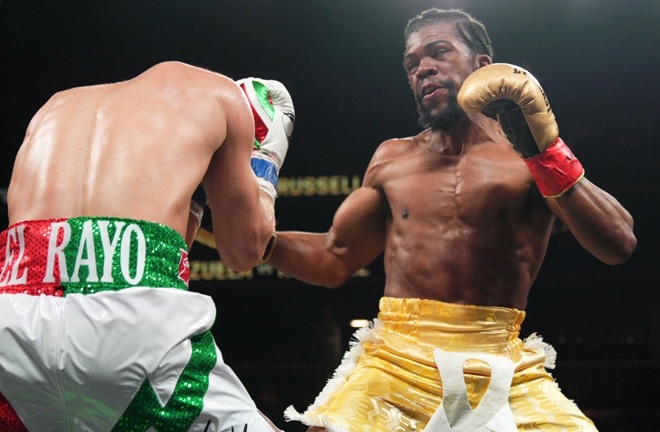 Russell claimed the WBA super lightweight crown with a masterful display against Valenzuela Photo Credit: Premier Boxing Champions