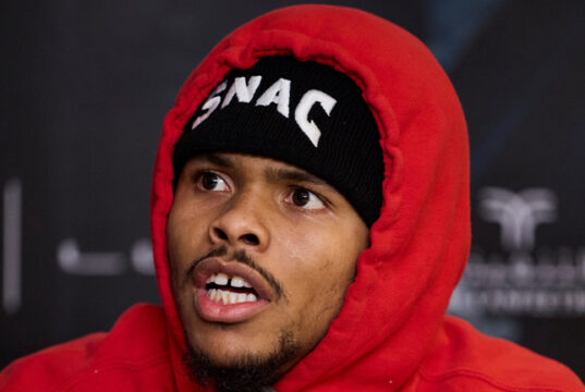 Shakur Stevenson claims he confronted Floyd Schofield Sr following his comments suggesting his team poisoned his son Photo Credit: Mark Robinson Matchroom Boxing