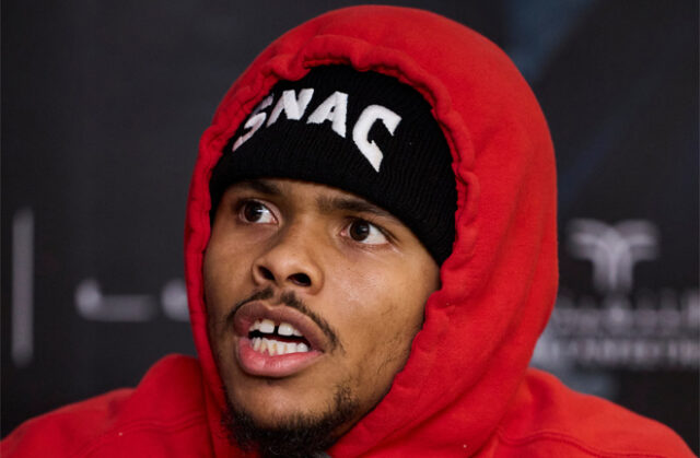 Shakur Stevenson claims he confronted Floyd Schofield Sr following his comments suggesting his team poisoned his son Photo Credit: Mark Robinson Matchroom Boxing