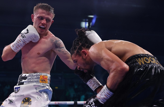 Walker remained unbeaten with victory over Woodstock Photo Credit: Mark Robinson Matchroom Boxing