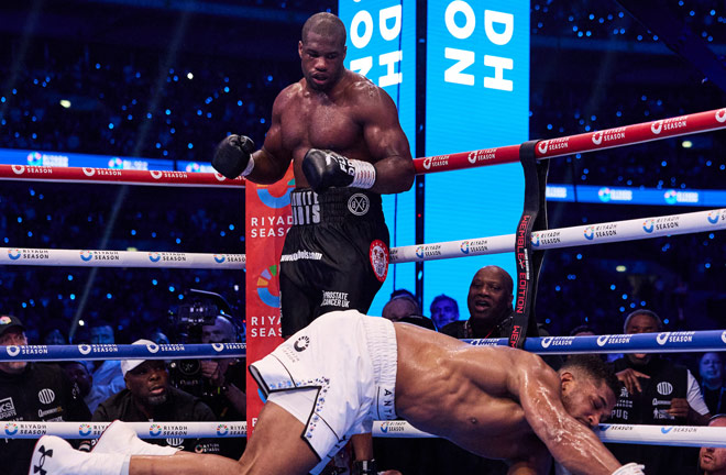 Joshua suffered a brutal defeat to Dubois Photo Credit: Mark Robinson Matchroom Boxing