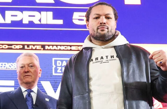 Joe Joyce will fight Filip Hrgovic on April 5 in Manchester, Frank Warren confirmed that photo credit: leigh donorqueensberry promotions