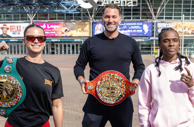 Nicolson defends her WBC featherweight world title against Brown Photo Credit: Matchroom Boxing